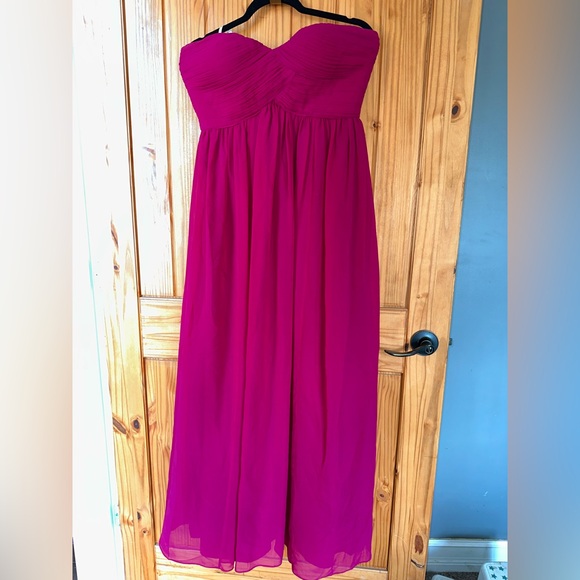 Donna Morgan Fuchsia Strapless Dress - Picture 1 of 9